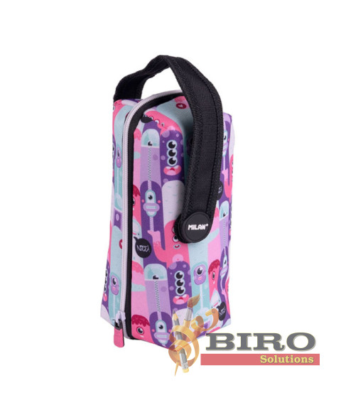 Penar școlar Milan „Aliens” cu 4 compartiment și umplutură